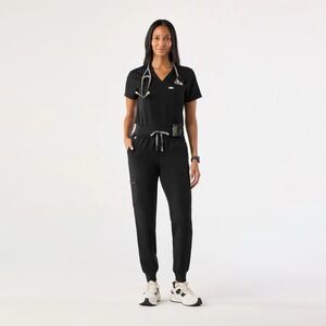 FIGS Zamora Jogger Scrub Pants Women XS Black Technical Collection W18SW2005